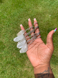 Clear Quartz keychain